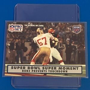 Super Bowl Super Moment [Dan Bunz]#147 1990 Pro Set Super Bowl 160 Football Card